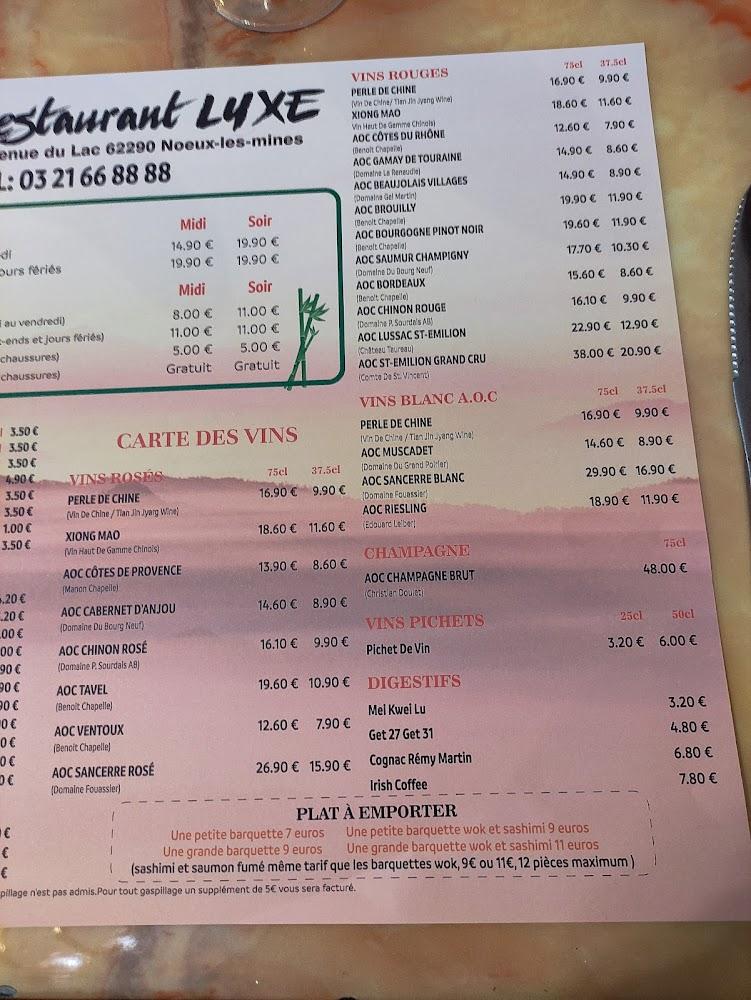 Restaurant LUXE - Menu Image 4